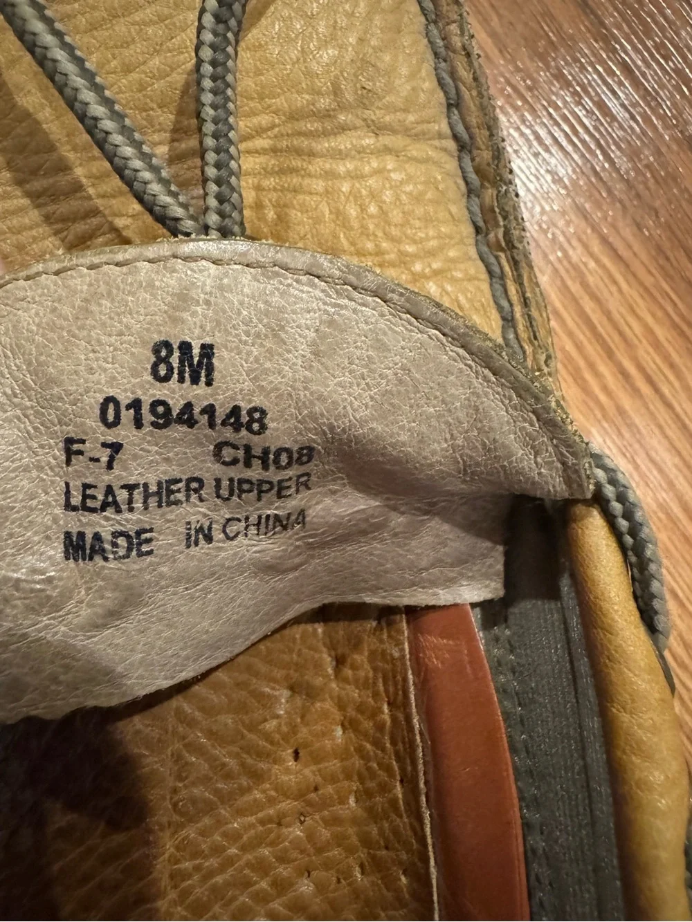 Men's Sperry Casual Tan Leather Top Sider, Lace Detail 1 Eye, Hard to Find, Rare